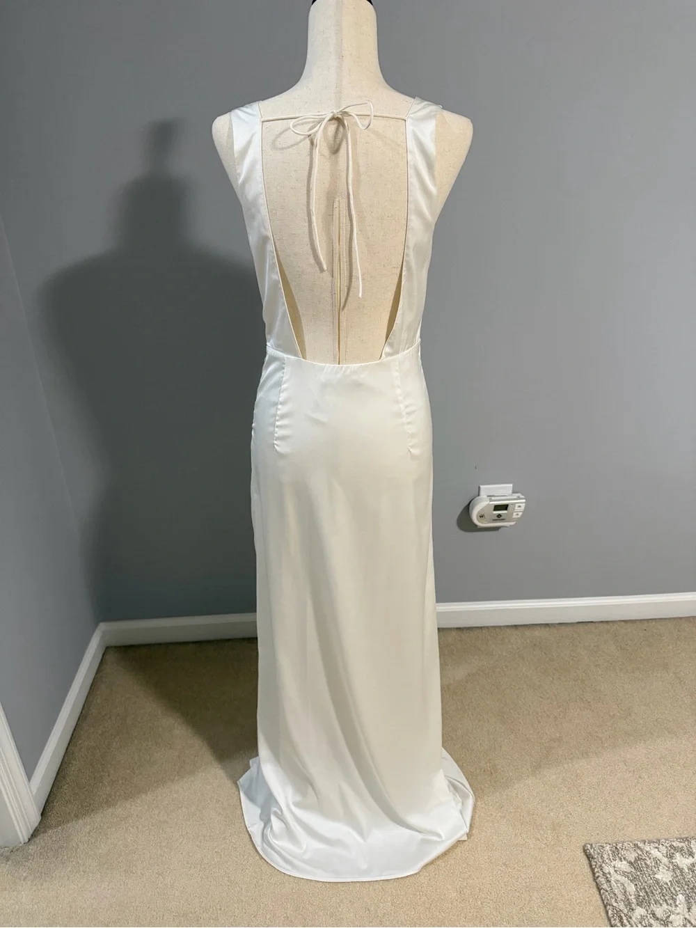 Abercrombie & Fitch White Satin Effect Dress